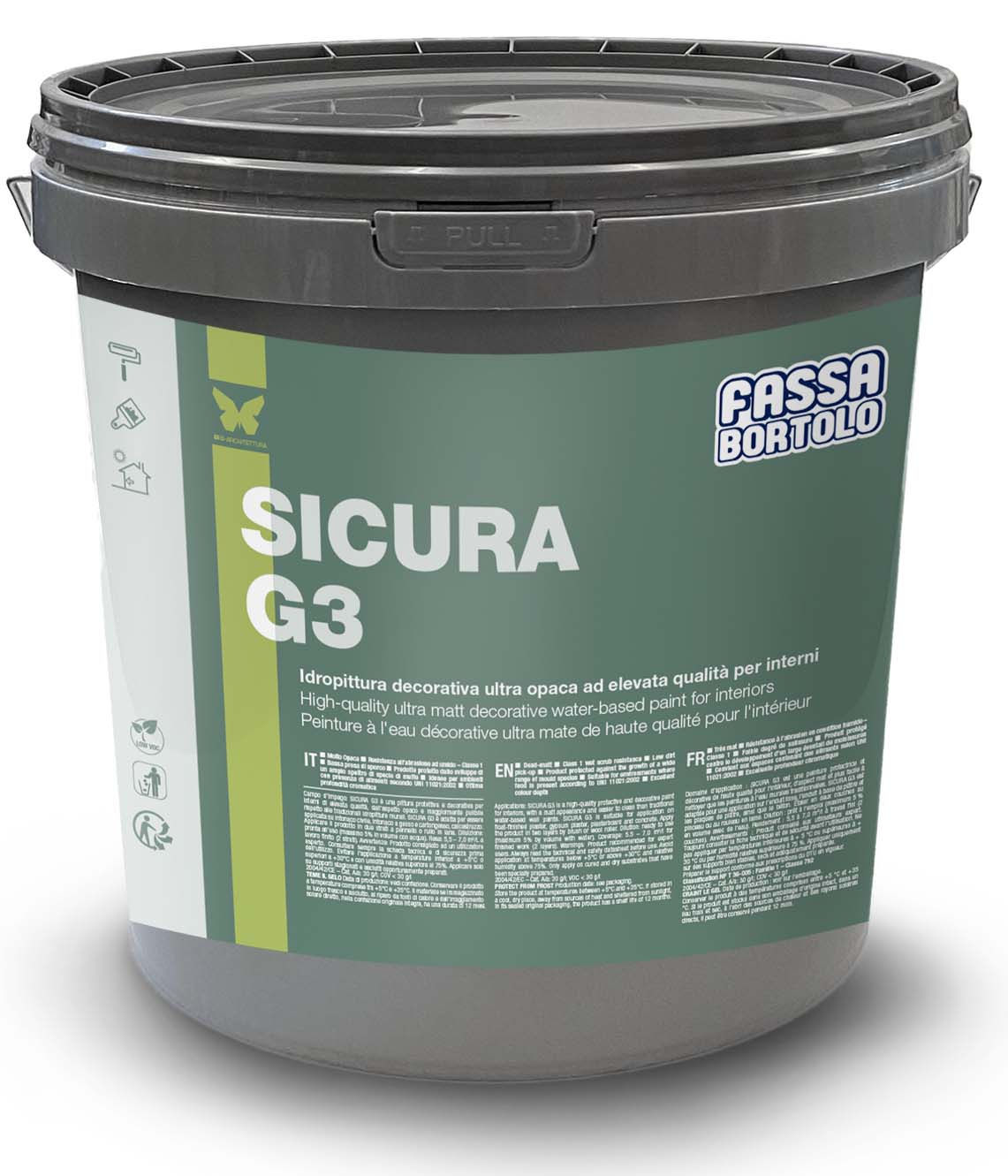 SICURA G3: Tinta de água decorativa ultra opaca de alta qualidade para interiores