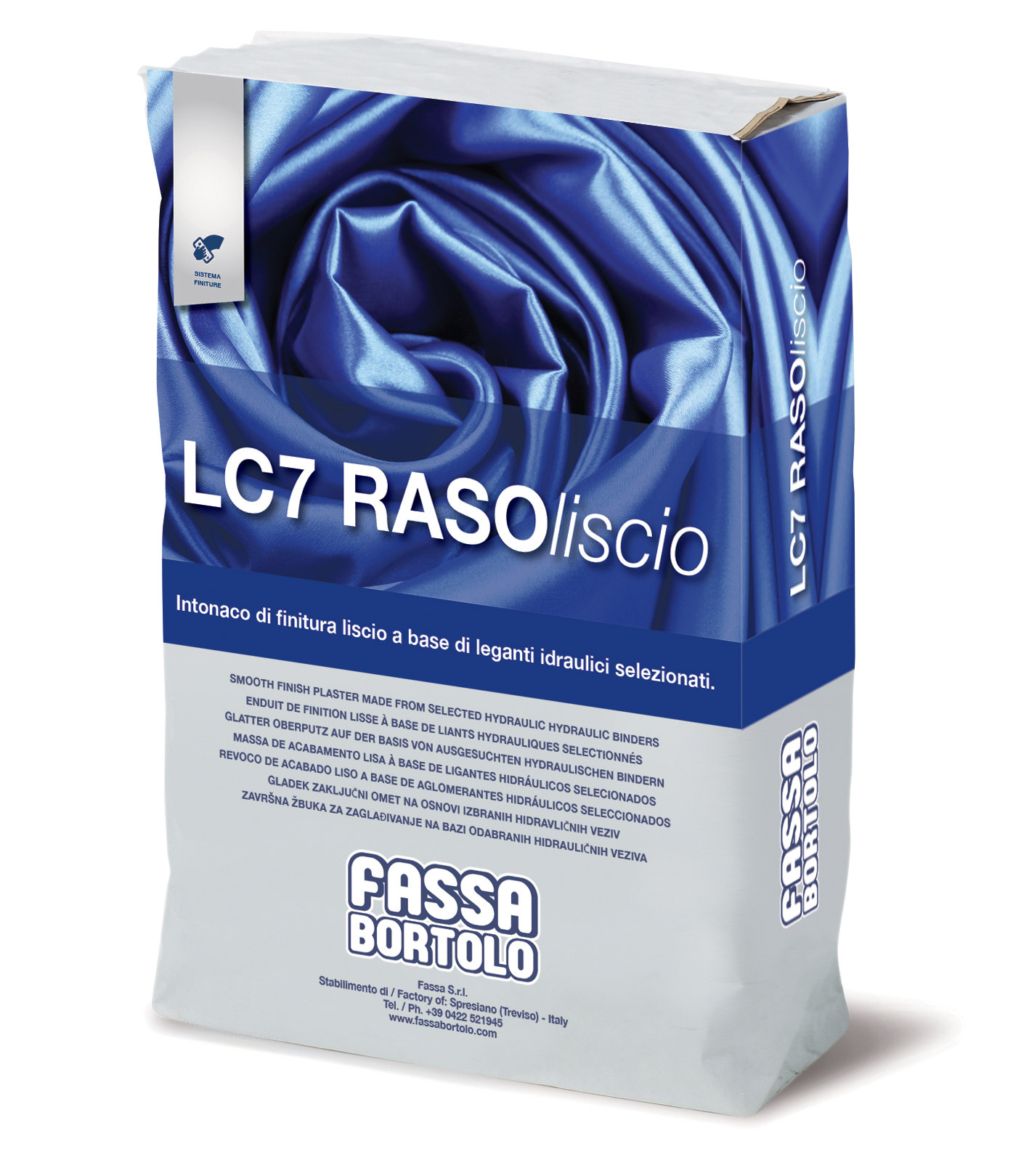 LC7 RASOLISCIO: Massa de acabamento lisa à base de ligantes hidráulicos selecionados